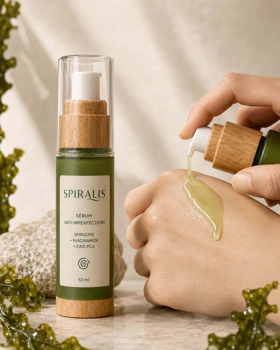 Application du serum SPIRALIS